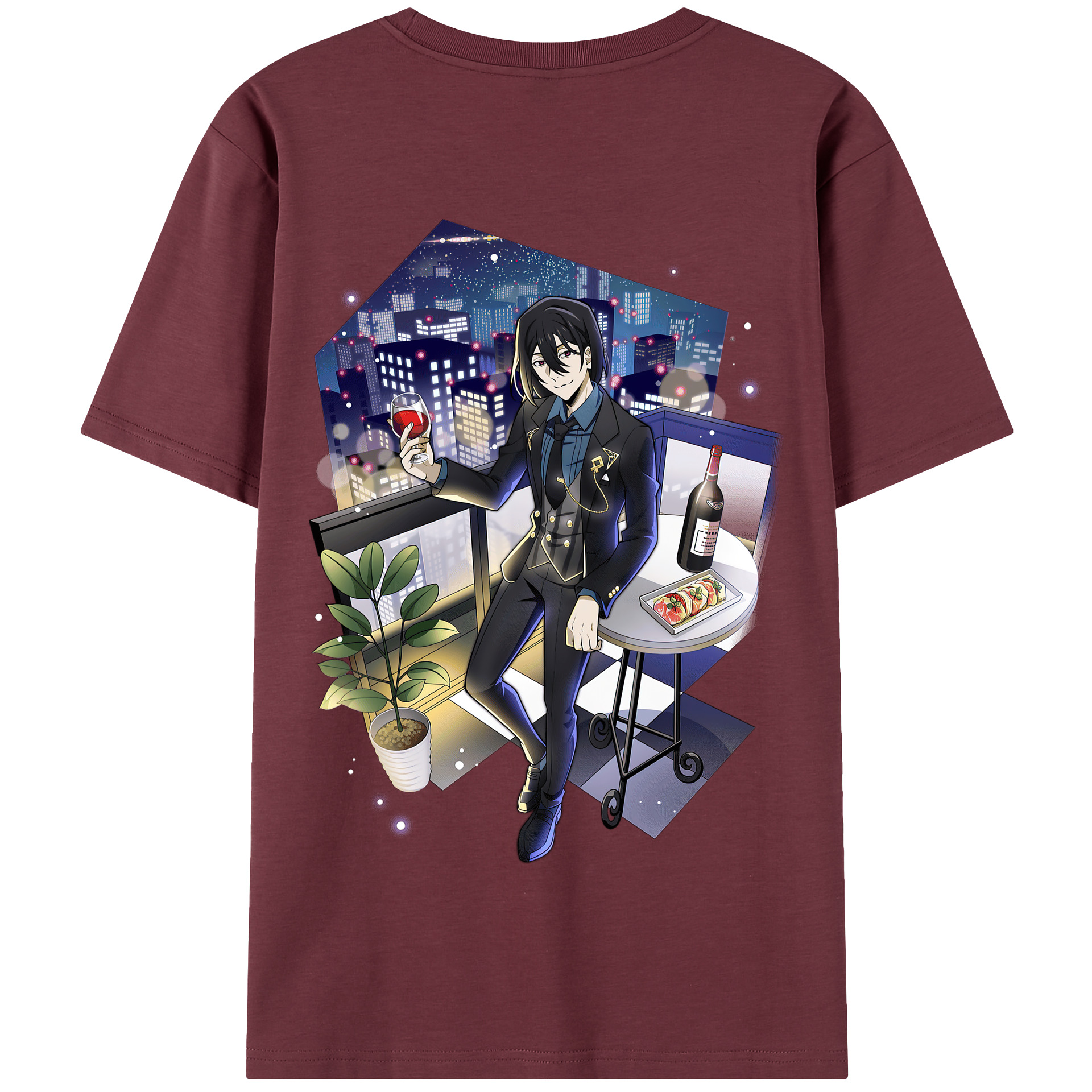 （画像用） 文豪ストレイドッグス Bungo Stray Dogs 綿100％半袖Tシャツ（背面プリント）